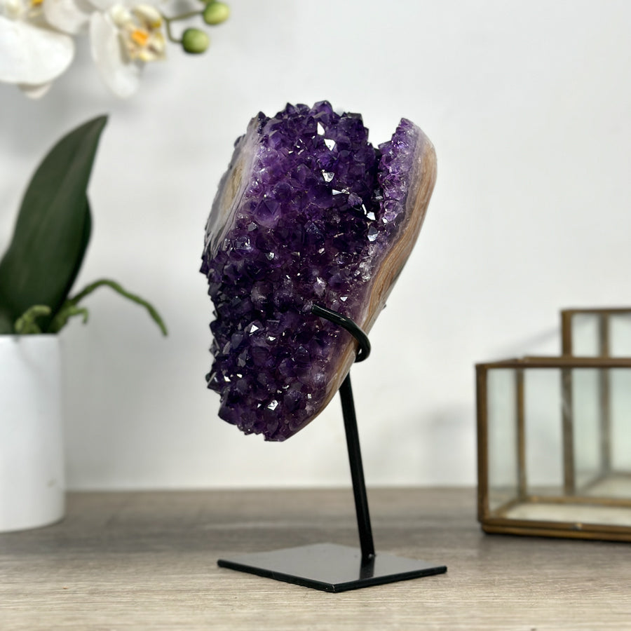 Natural Uruguayan Amethyst Crystal Formation with Stand - MWS2251