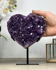 Large Natural Amethyst Stone Heart Carving - HST0294