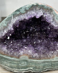 Amethyst & Green Jasper Stone Geode from Uruguay - STGE0021