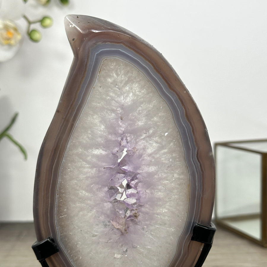 Natural Blue Banded Agate &amp; Quartz - MWS3007
