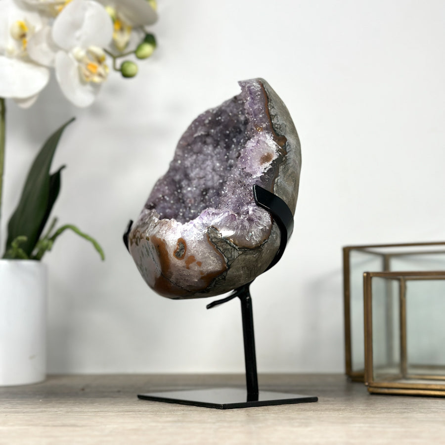 Unique Natural Sugar Amethyst Crystal Geode - MWS2178