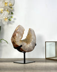 Natural Yellow Quartz Specimen – Elegant Crystal Display for Office Decor - MWS2732