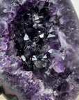 Large Natural Amethyst Geode From Uruguay With Metal Stand – Statement Crystal Piece for Modern Home Decor - MWS2498