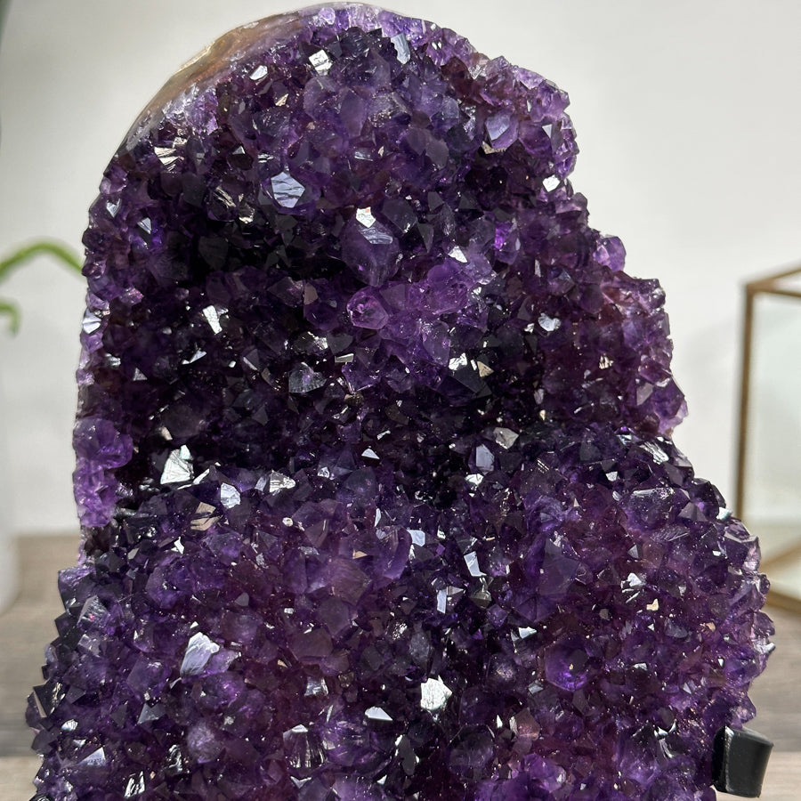 Purple Amethyst Cluster on Stand - Home or Office Display Specimen - MWS2631