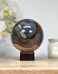 Dyed Banded Agate & Quartz Sphere Geode - SPH0145
