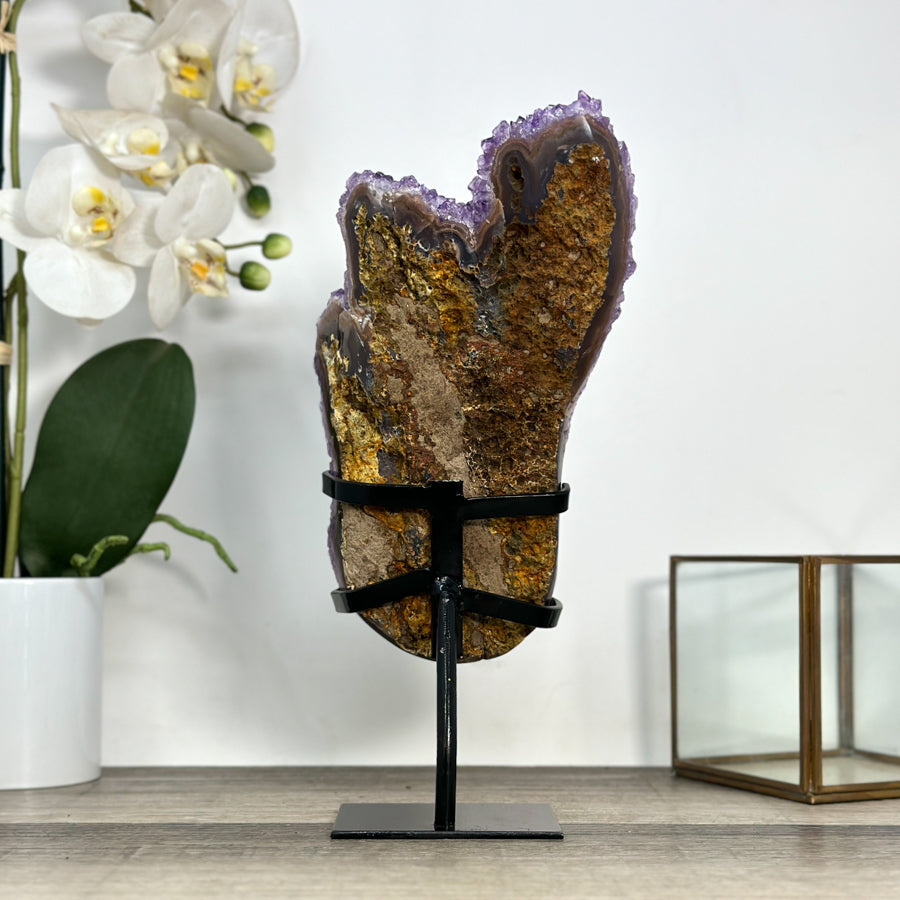 Uruguayan Amethyst Crystal Cluster on Custon made Stand - MWS2895