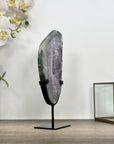 Natural Quartz Stone Slice on Metal Stand - MWS3014