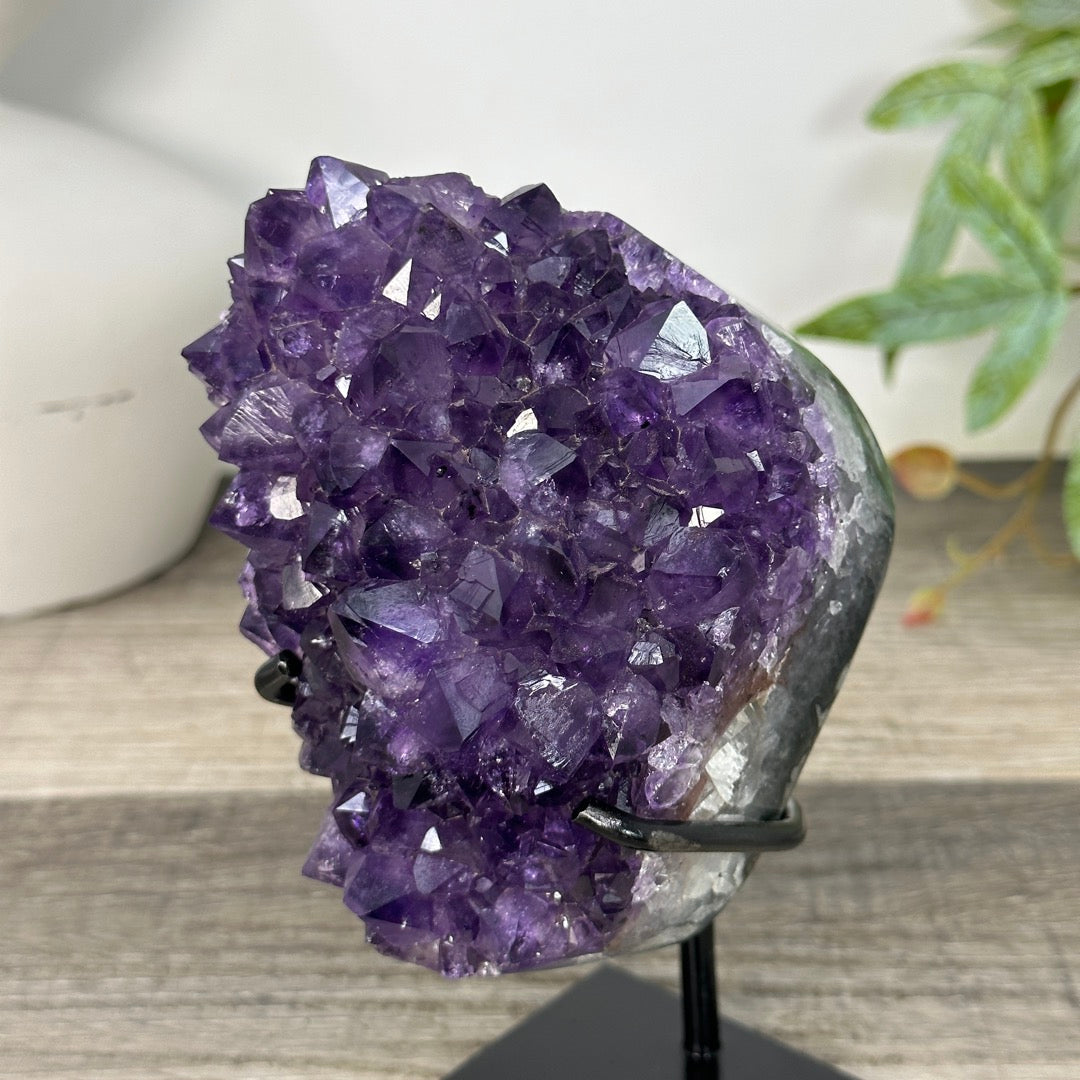 Natural Top Grade Amethyst Cluster on Stand - MWS3267