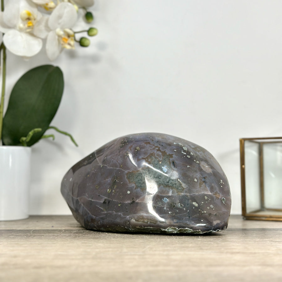 Natural Amethyst Stone Geode with Druzy Crystals - STGE0023