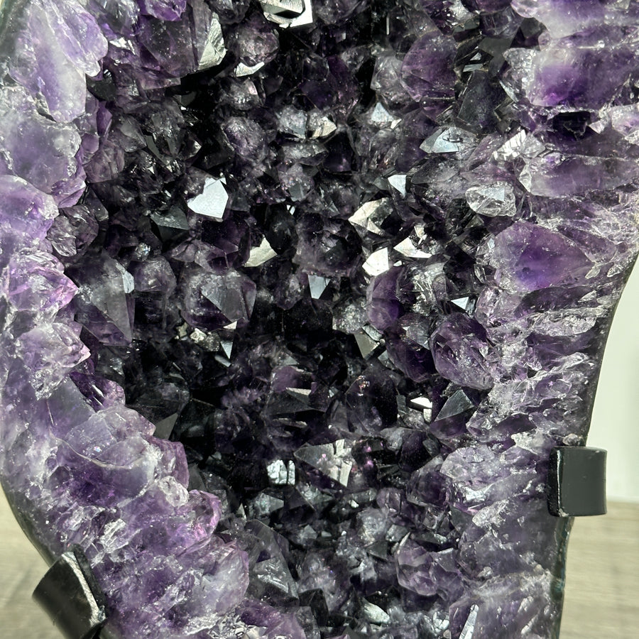 XXL Deep Purple Amethyst Geode With Metal Stand - MWS2751