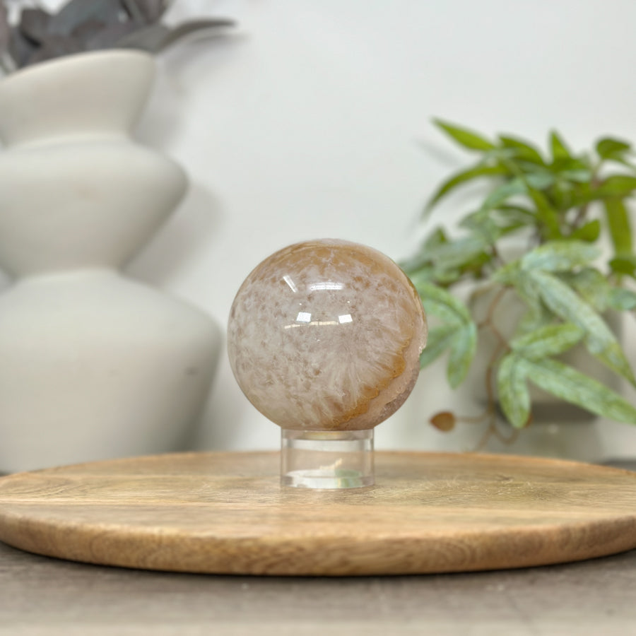 Yellow Tone Quartz Druzy Sphere Geode - SPH0172