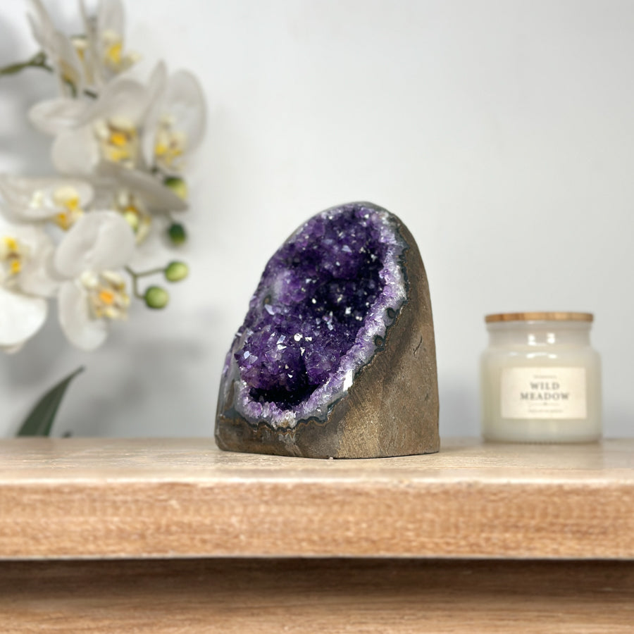 Stunning Natural Amethyst Cathedral Geode with Stalactite Formaitons - CBP1099