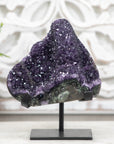 Outstaning Natural Uruguayan Amethyst Stone, Metal Stand Included - MWS0074