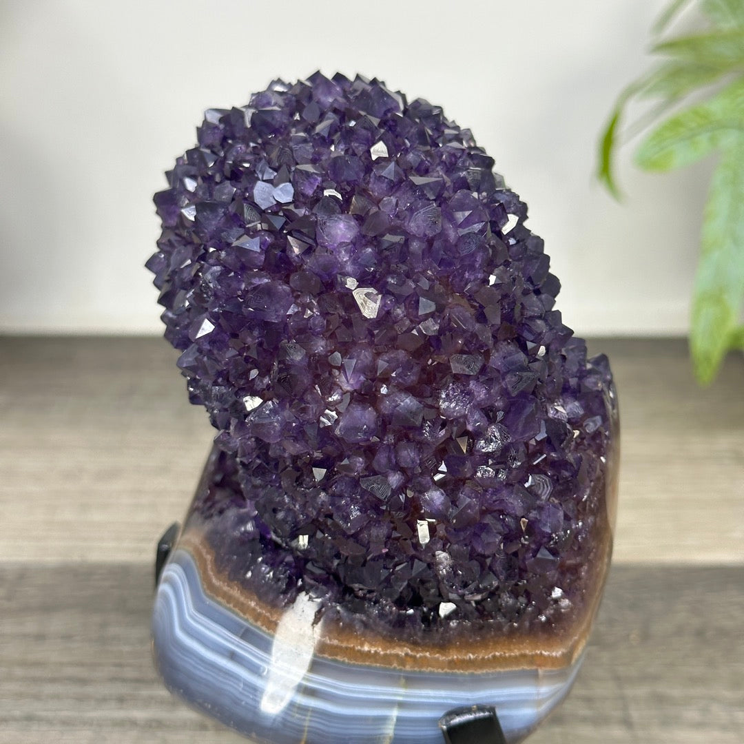 Natural amethyst Cluster on Stand For Home Decor - MWS3302