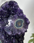 Natural Deep Purple Amethyst Cluster on Metal Stand - MWS3121