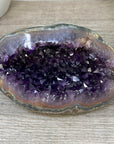 Amethyst Geode with Deep purple Crystals & Polished Shell - STGE0119