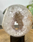 Quartz & Agate Sphere Geode with Crystal Formation - SPH0213