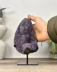 Natural Amethyst Stone Specimen on Stand - MWS3350