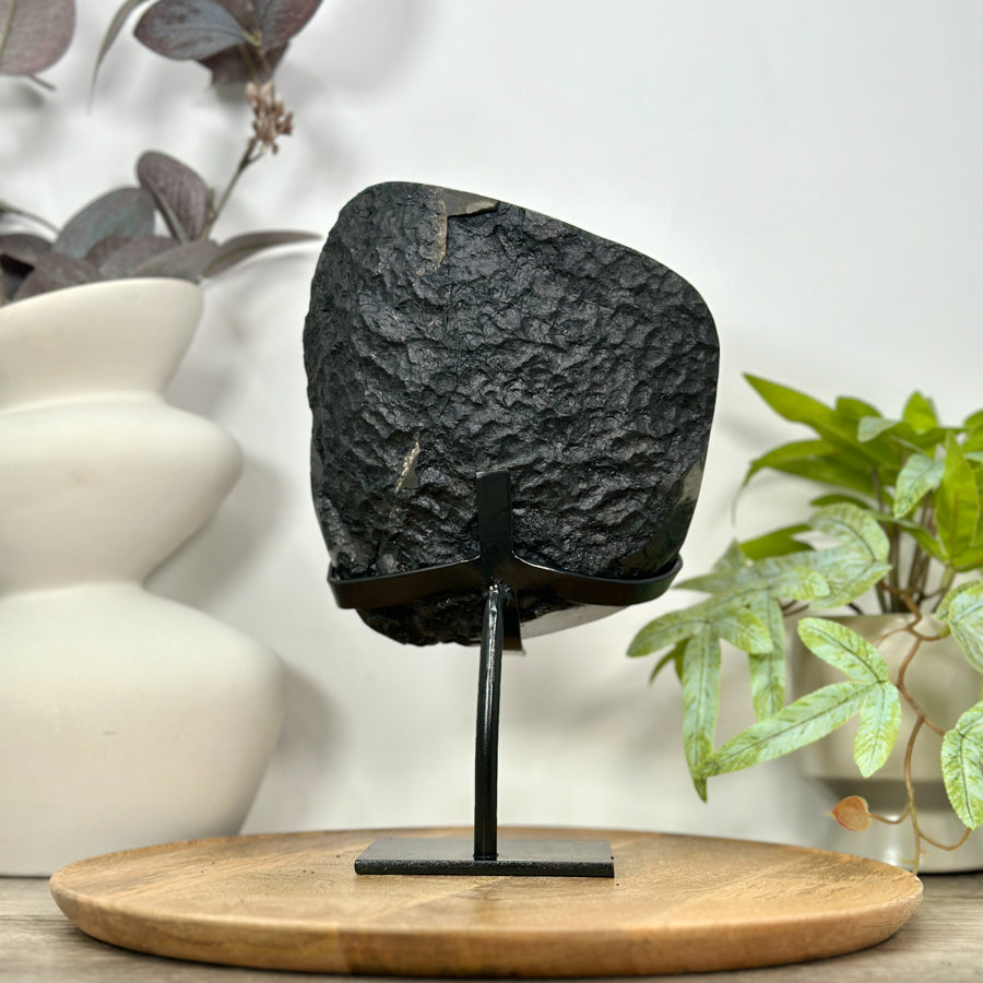 Natural Top Grade Amethyst Cluster on Metal Stand for Home Decor - MWS3108