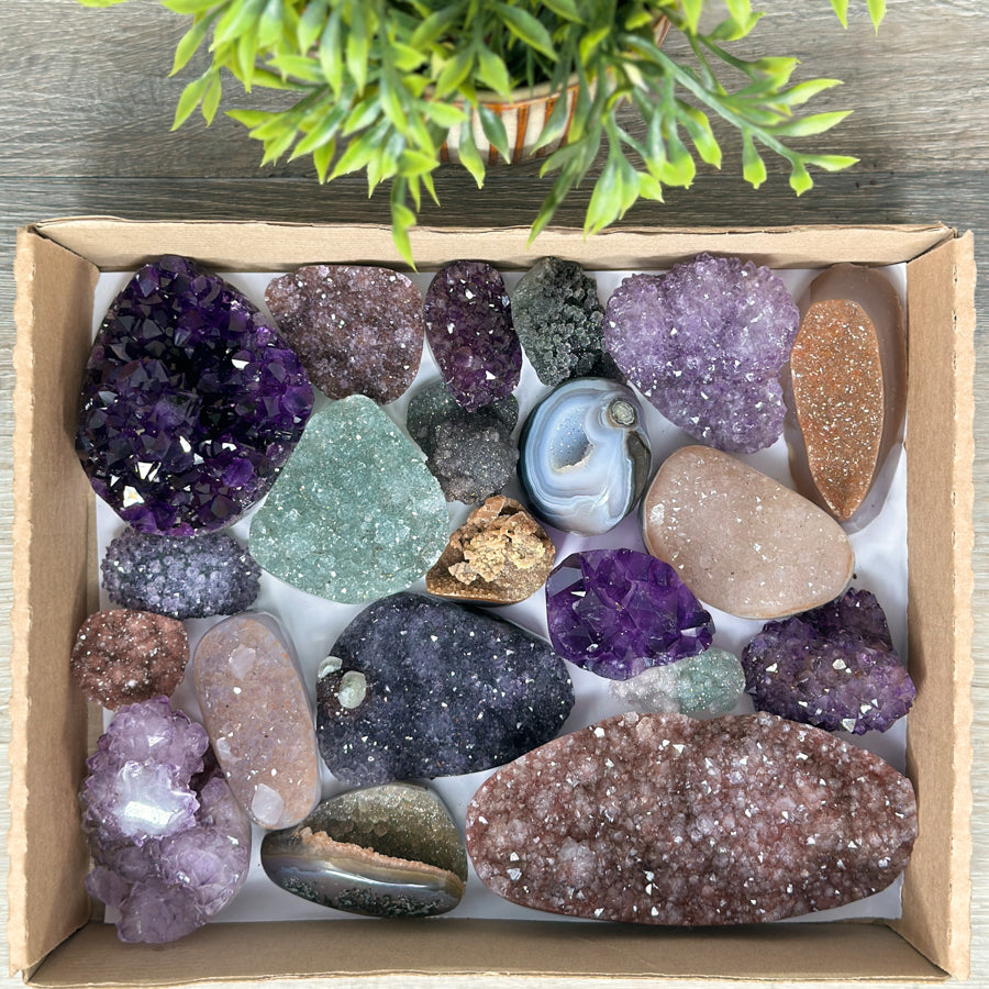 Lot of Hand-Polished Crystals from Uruguay – Sold in Bulk for Retailers and Wholesalers
