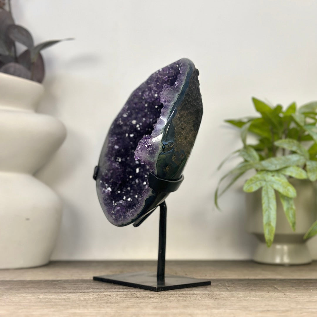 Natural Amethyst Geode on Stand from Uruguay - MWS3352