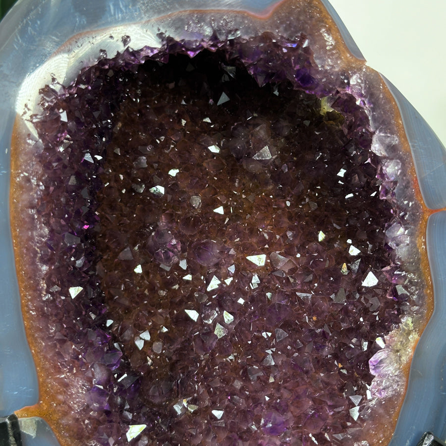 Beautiful Amethyst &amp; Blue Agate Geode - MWS2214