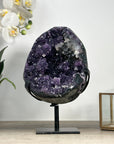 Natural Sparkling Amethyst Geode with Calcite & Hematite Inclusions - MWS2218