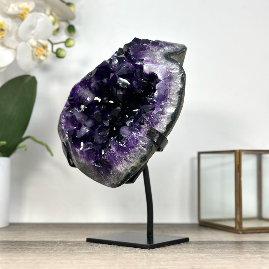 Amethyst Geode with Deep Purple Large Crystals from Uruguay - MWS2930