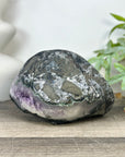 Natural Amethyst Geode with Calcite Crystal Foramtion - STGE0043