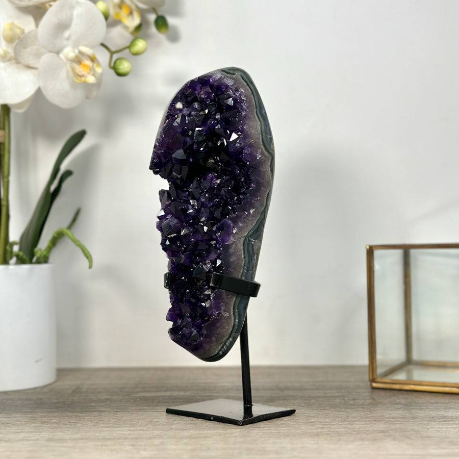 Top Quality Uruguayan Amethyst Crystal Cluster with Agate Matrix - MWS2589