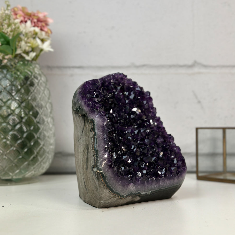 Amethyst Cathedral with Polished Edges– Deep Purple Crystal Geode from Uruguay - CBP1205
