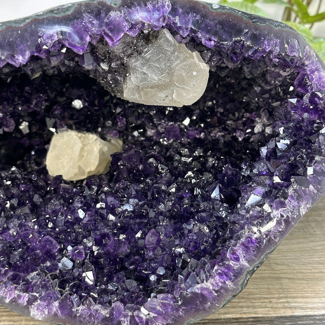 Huge Natural Amethyst Geode with Calcite Formations - STGE0089