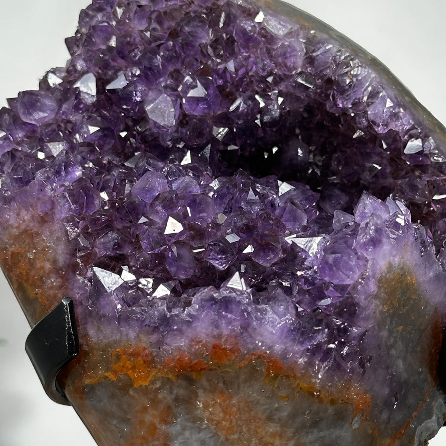 Amethyst Crystal Cluster with Beautiful yellow Banding - MWS1157