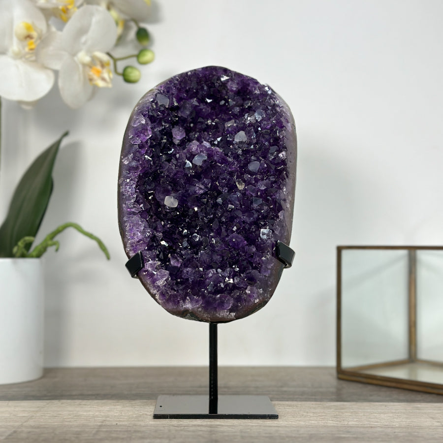 Deep Purple Amethyst Crystal Cluster for Home Decor Display - MWS2633