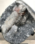 Quartz Crystal with Calite Geode on Stand Mineral Specimen