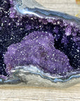 Natural Amethyst Geode with Calcite Crystal Formation - STGE0053