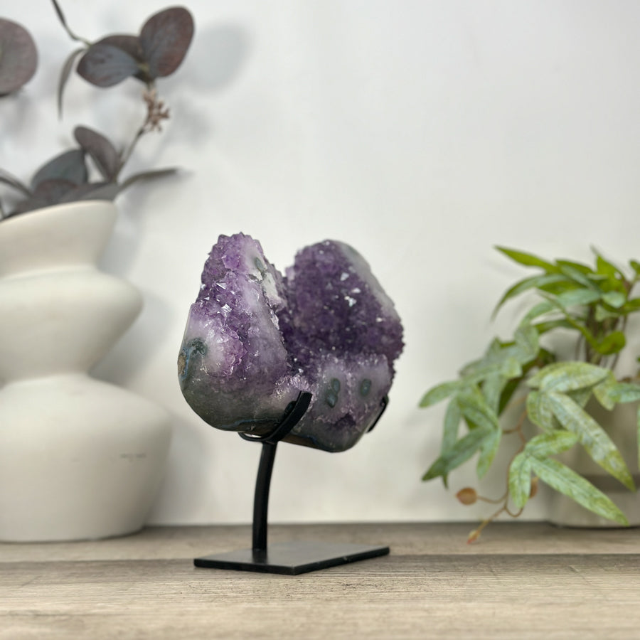 Natural Amethyst Stalactite Formation on Stand - MWS3237