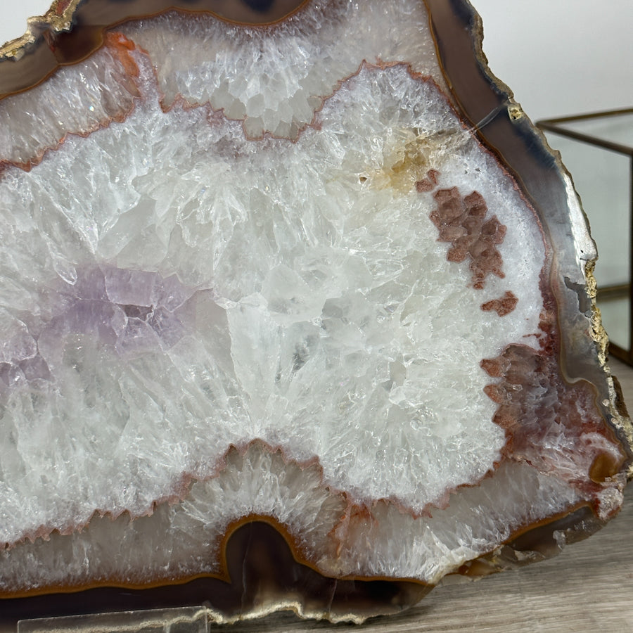 Natural Quartz Stone Slice tray for Home Decor - SLC0011