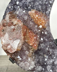 Unique Natural Amethyst Moon with Sugar Calcite Formations - MWS2374