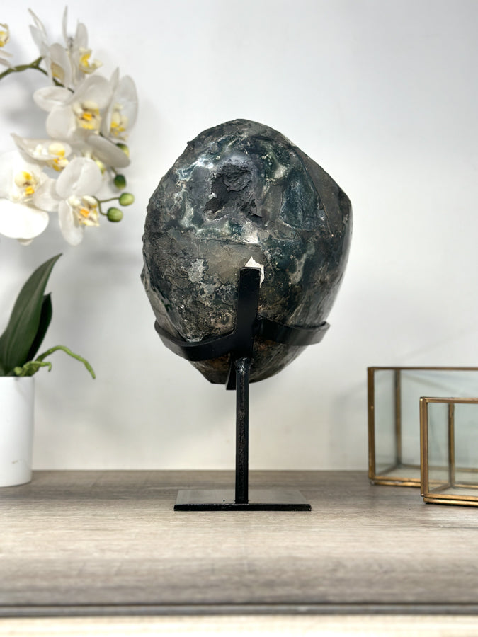 Natural Quartz Geode with Huge Calcite Formation - MWS2315