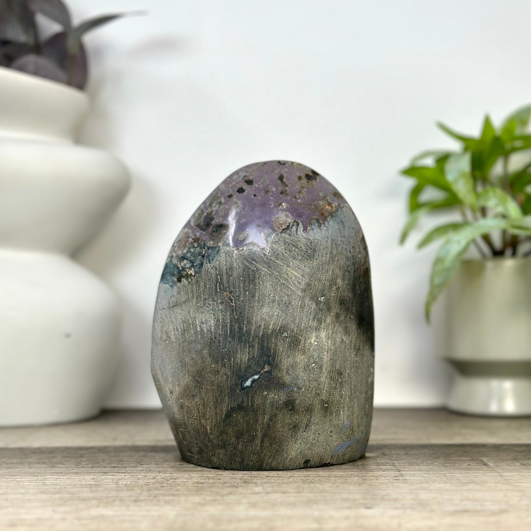 Amethyst &amp; Agate Stone Arte Piece for Decor - CBP1390