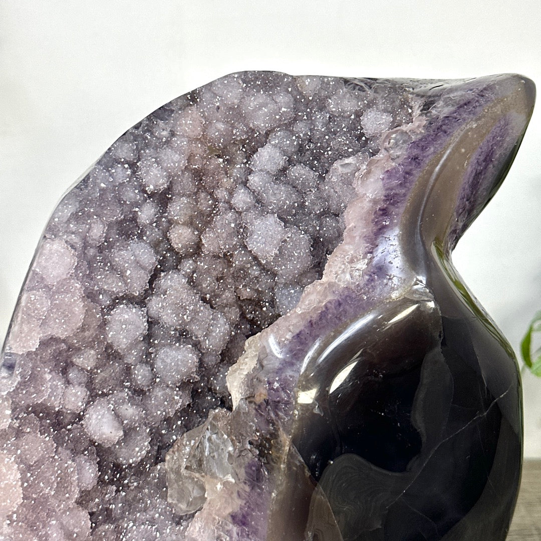 Uruguayan Sugar Amethyst &amp; Agate Statement Piece for Home Decor - CBP1433