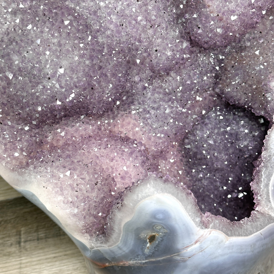 Huge Natural Agate &amp; Amethyst Statement Piece - CBP1257