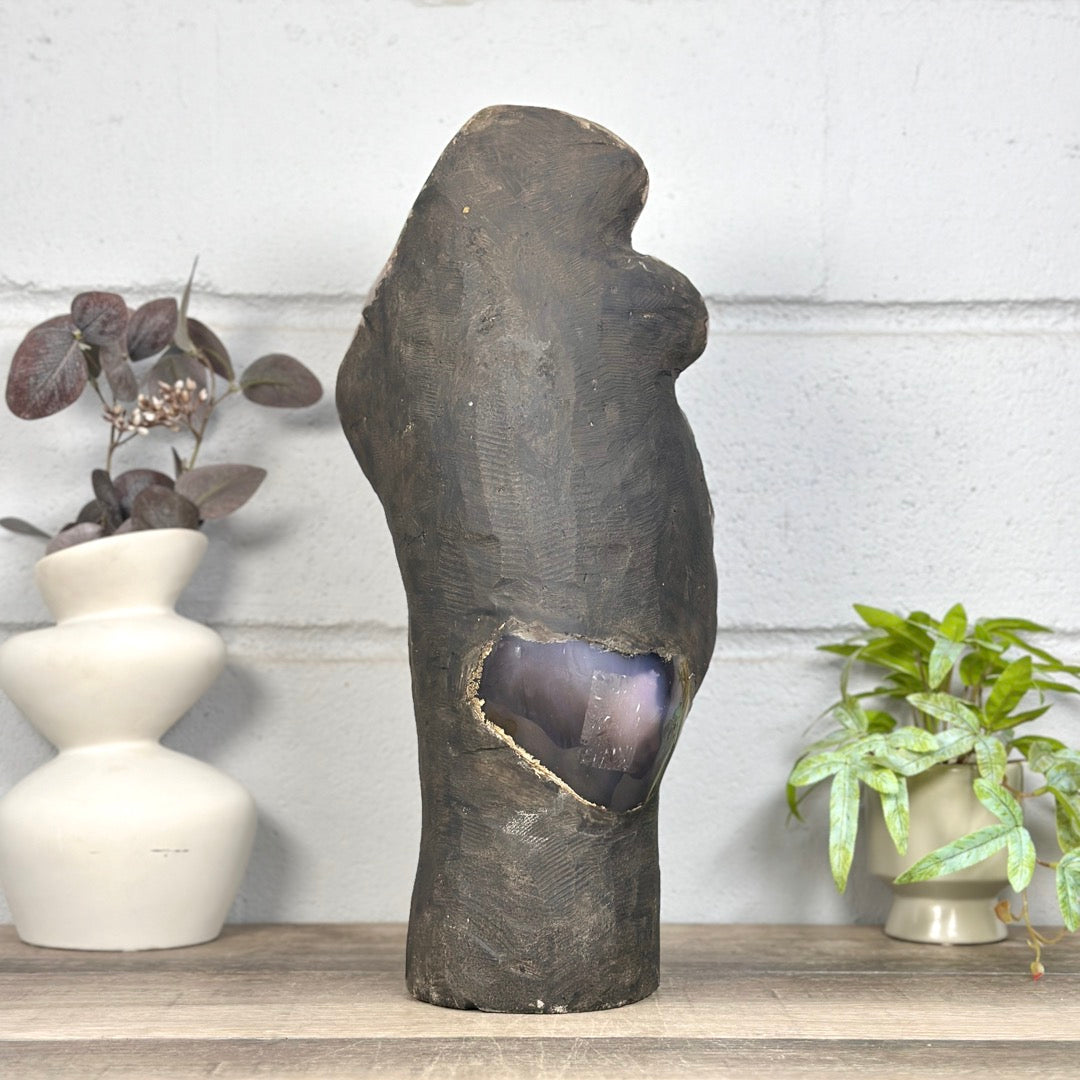 Huge 17 in Tall Natural Sugar Quartz Statement Piece from Uruguay - CBP1442