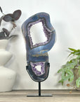 Unique Natural Uruguayan Amethyst & Agate Slice Portal - MWS3249