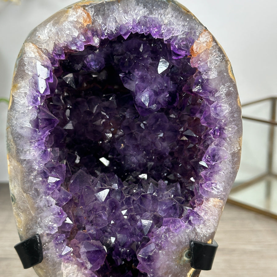 Natural Top Quality Amethyst Geode on Metal Stand - MWS3021