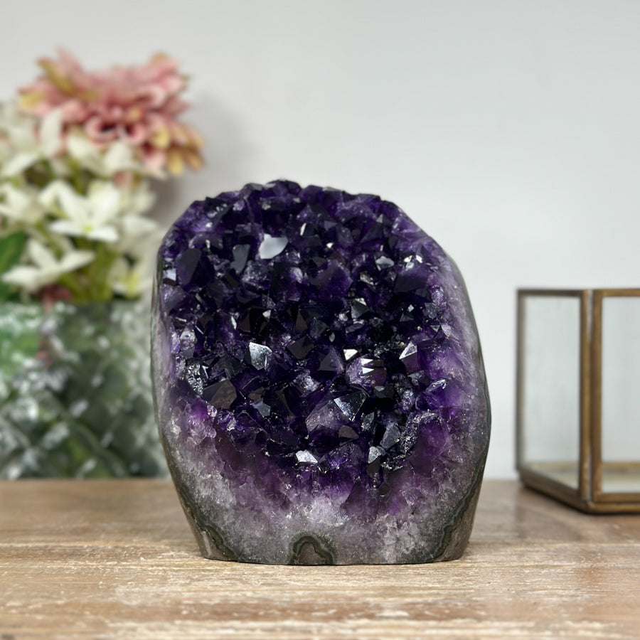Deep Purple Natural Cathedral Geode - CBP1047