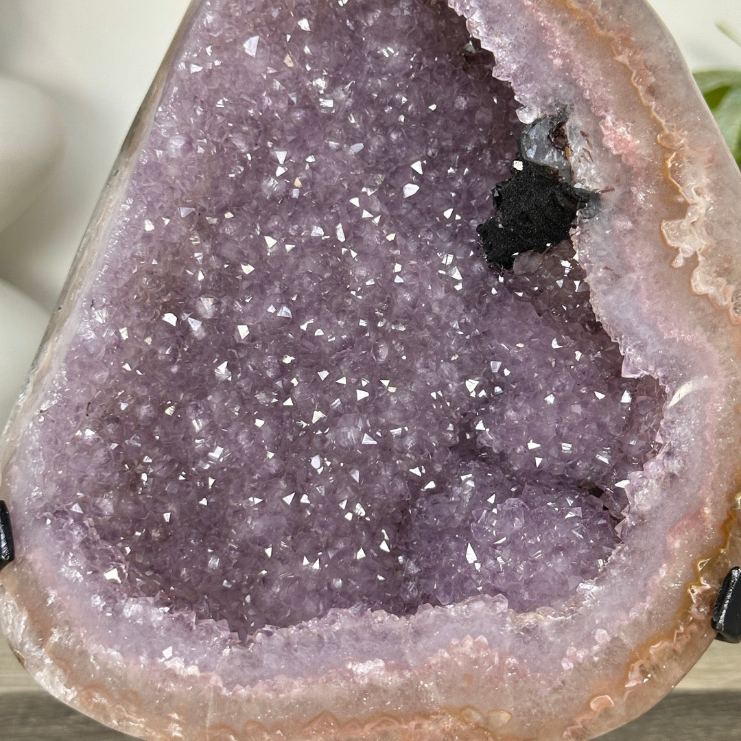 Uruguayan Amethyst Geode with Stunning Agate Shell - MWS3388