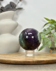 Amethyst & Green Jasper Sphere Geode from Uruguay - SPH0153