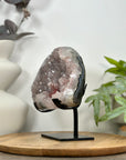 Natural Pink Amethyst with Red Hematite & Calcite Formation - MWS3102